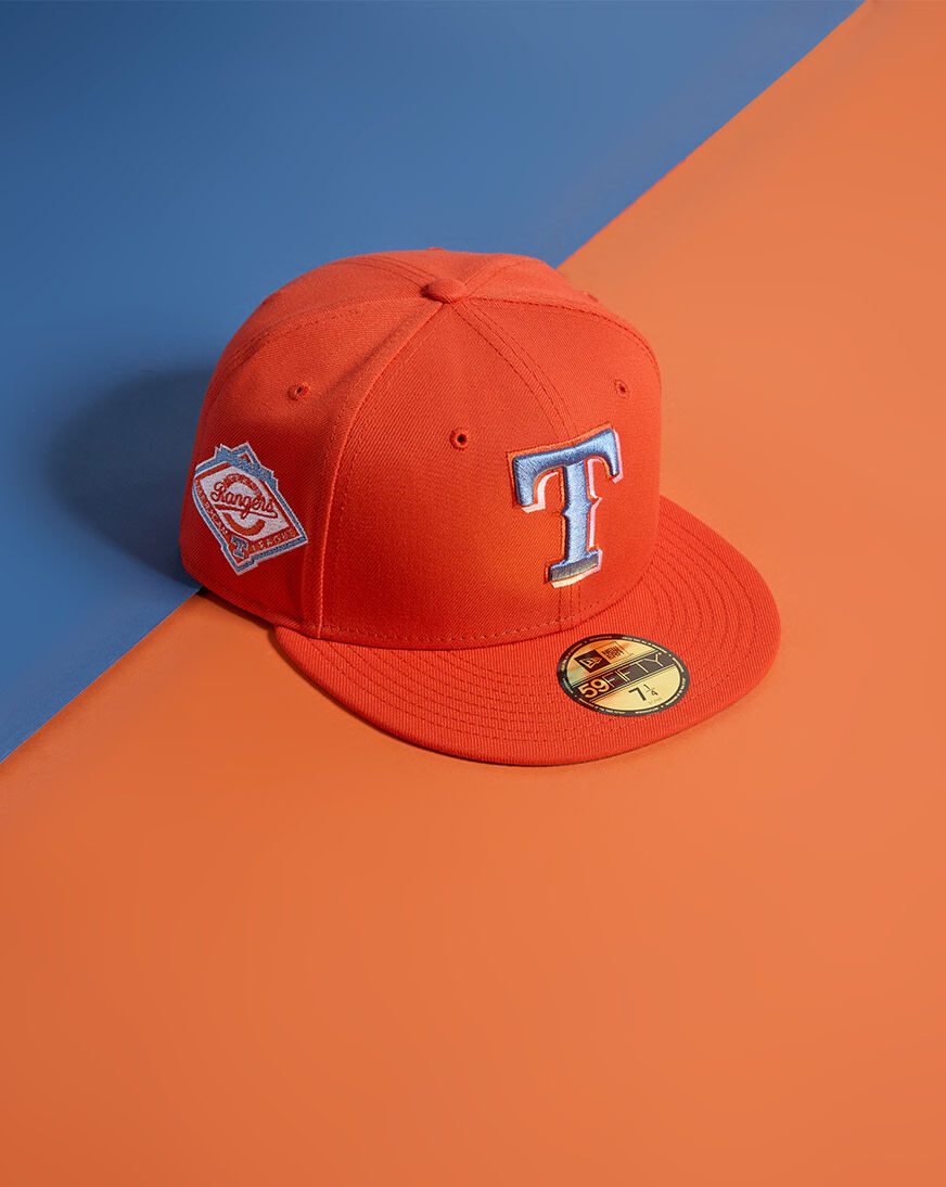 Shop New Era 59Fifty Texas Rangers Fitted Hat 71011951 orange