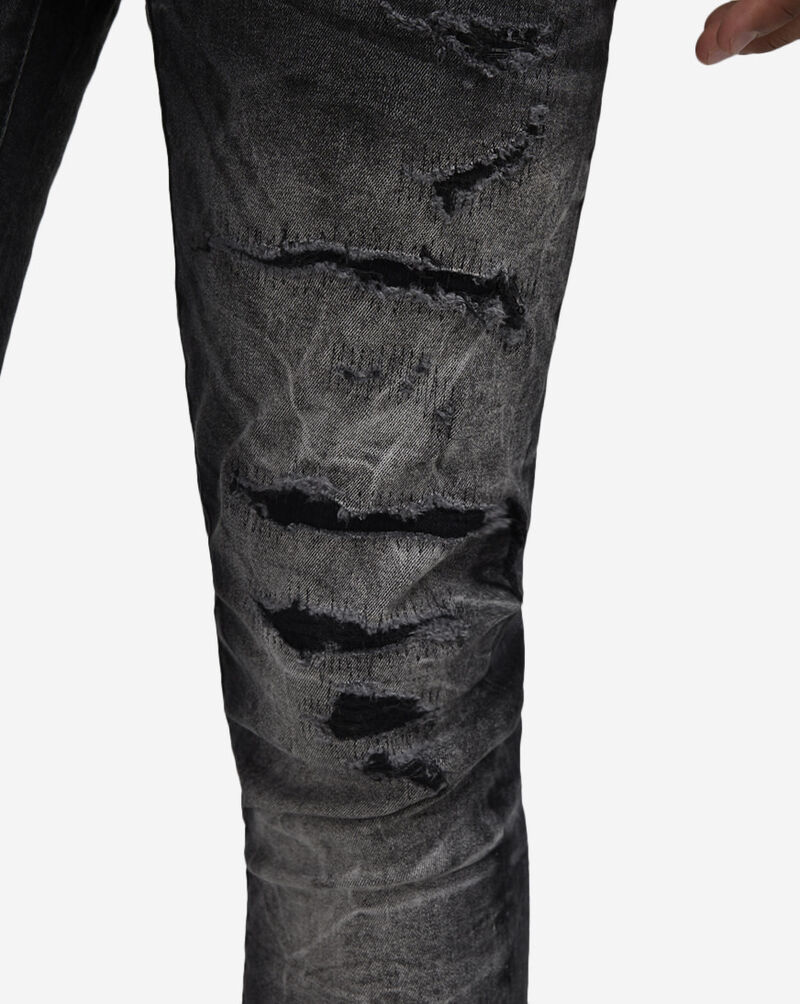 Jordan Craig Distressed 5-Pocket Rip and Repair Jeans JS1216-BLK Black 3