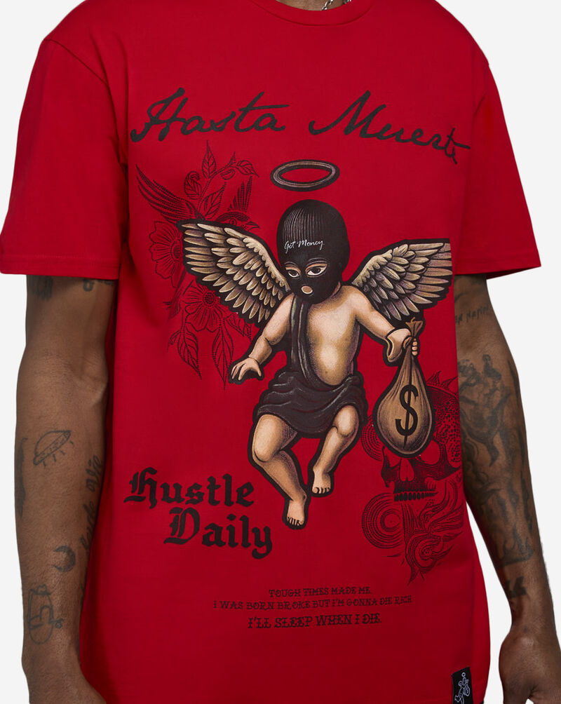 Hasta Muerte HM Shaded Tattoo Tee HMSHADTTOO-RED Red 3