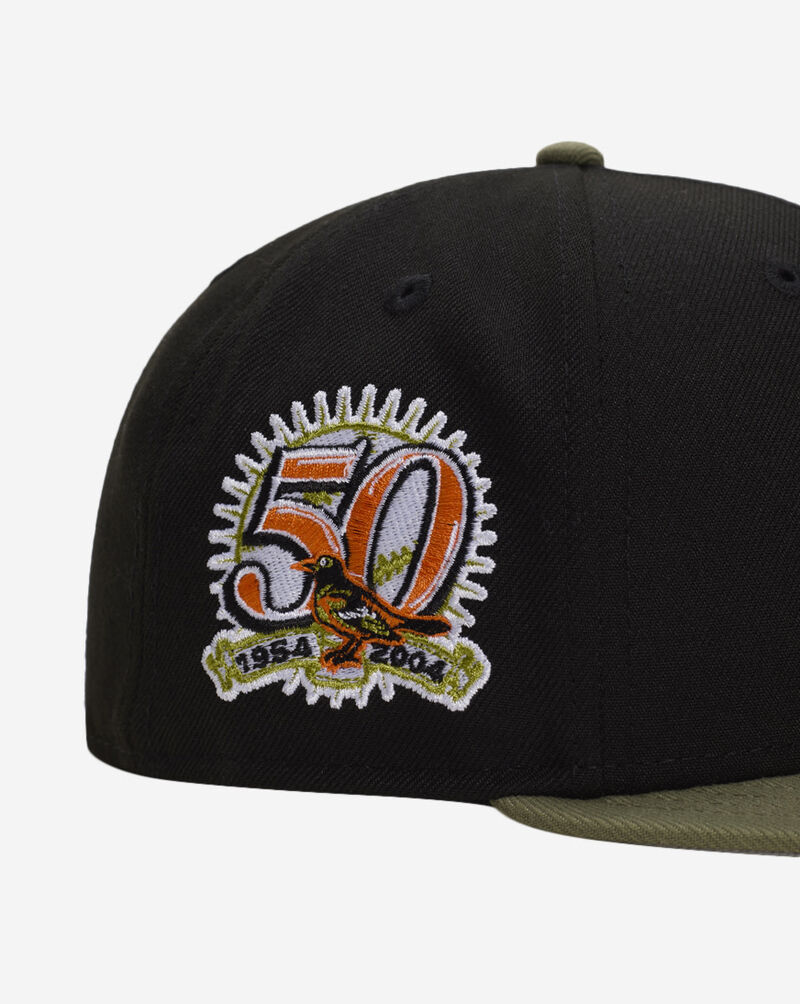 New Era 59Fifty Baltimore Orioles Green Bark Fitted Hat 70948477 Black 2