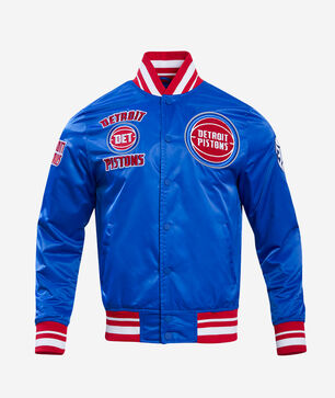 Detroit Pistons Retro Classic Rib Satin Jacket