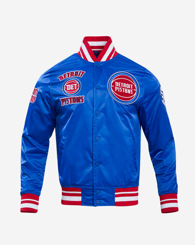 Detroit Pistons Retro Classic Rib Satin Jacket