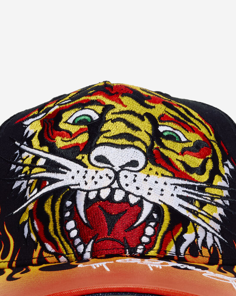 Ed Hardy Embroidery Tiger Flame Trucker Hat EHH0001-24 Multi 2