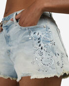 Smoke Rise Rhinestone Bermuda Shorts RJS26S453SNZ-BRANTBLUE Blue 3