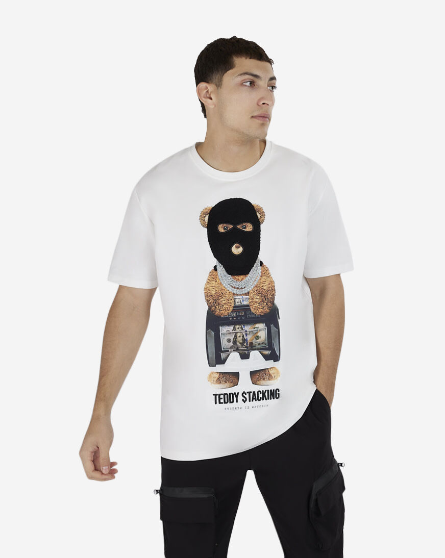 Shop STREETZ IS WATCHIN Teddy Stacking Tee SIW5109-CRM beige