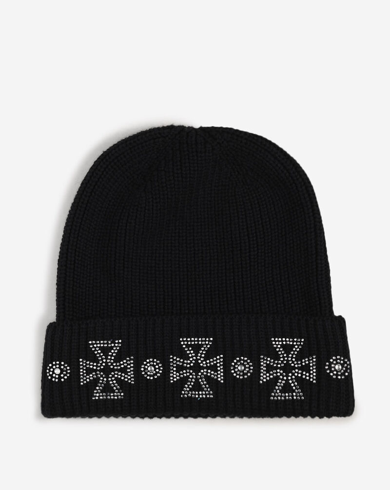 SNIPES Crosses Knit Beanie FW25-MY027 Black 3