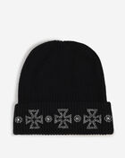 SNIPES Crosses Knit Beanie FW25-MY027 Black 3