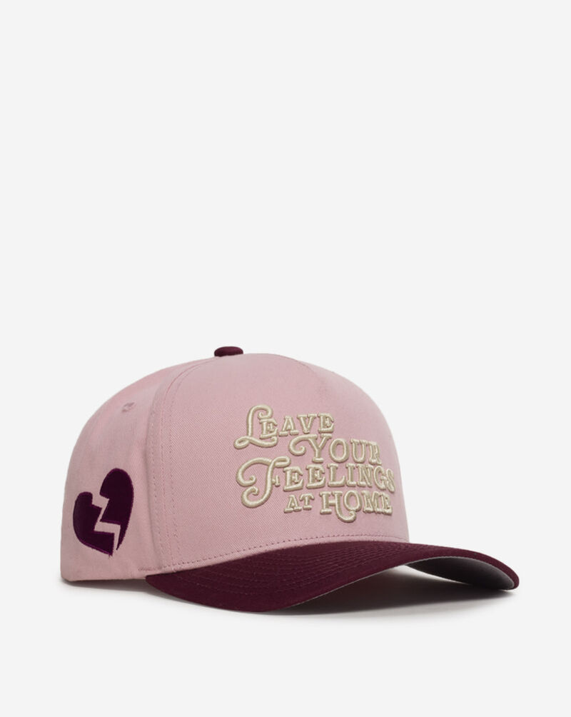 Field Grade Leave Your Feelings At Home Wool Acrylic Trucker Hat 1006244 Pink 1