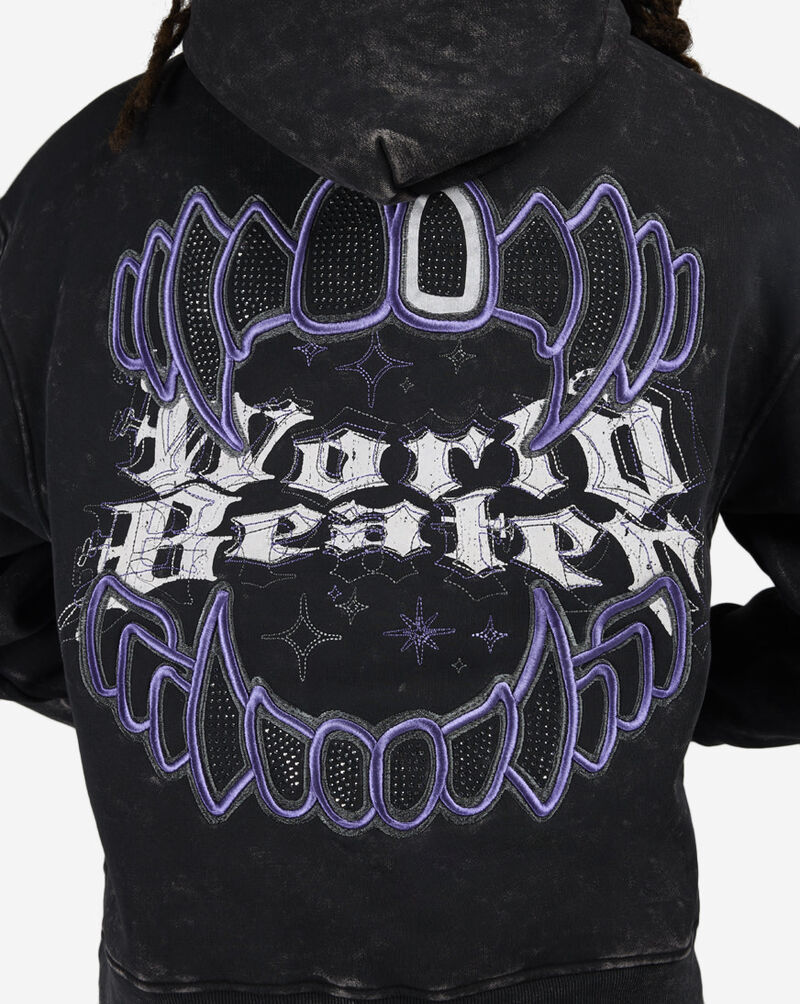Smoke Rise Rhinestone Dystopia Hoodie  FO24655SN-VIO Purple 3