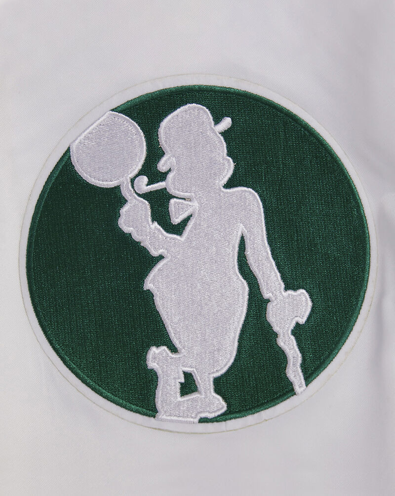 PRO STANDARD Boston Celtics Retro Classic Rib Satin Jacket BBC655850-WKG White 4