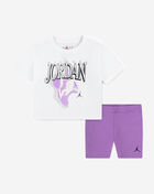 Little Kids' Retro 1984 2-Piece Bike Shorts Set