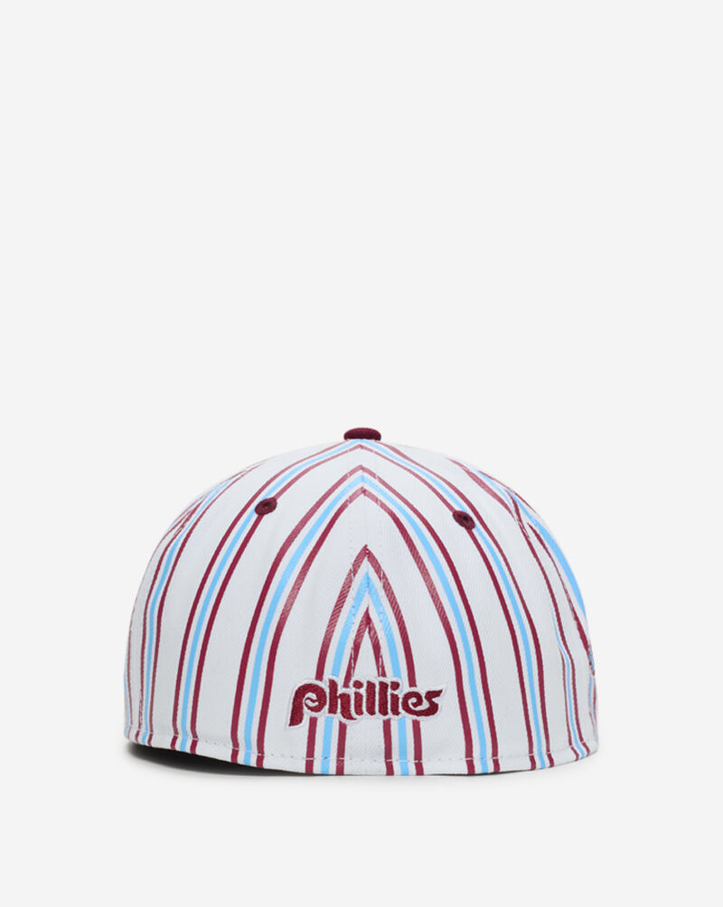 New Era 9Fifty 45th Anniversary Philadelphia Phillies Pinstripe A-Frame Snapback Hat 60765638 silver 3