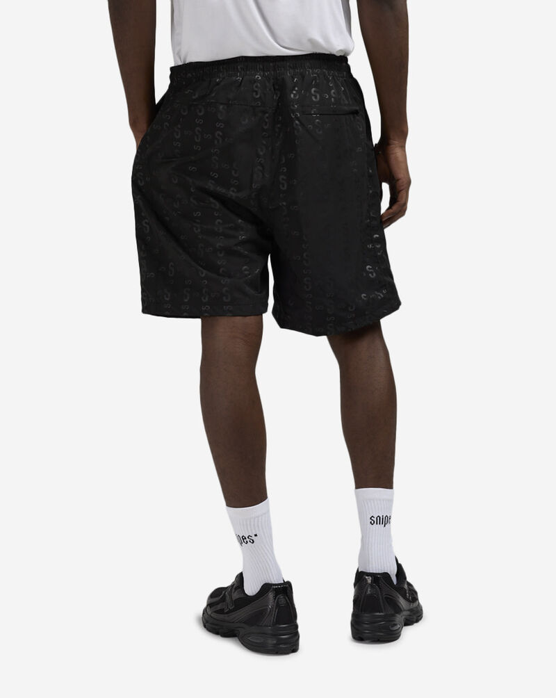 SNIPES Logo Repeat Nylon Shorts SNQ224003M-BLK Black 2