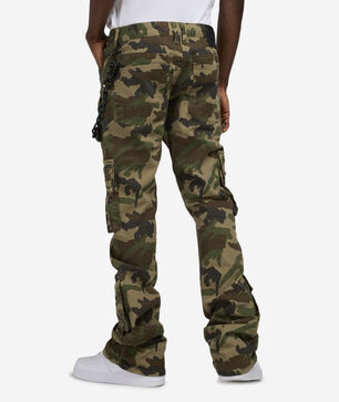 Stacked Flare Twill Pants