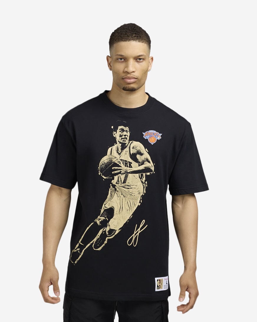 Shop Mitchell Ness Knicks Jeremy Lin NBA Player Tee NN12306