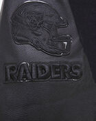 Los Vegas Raiders Triple Black Wool Varsity Jacket