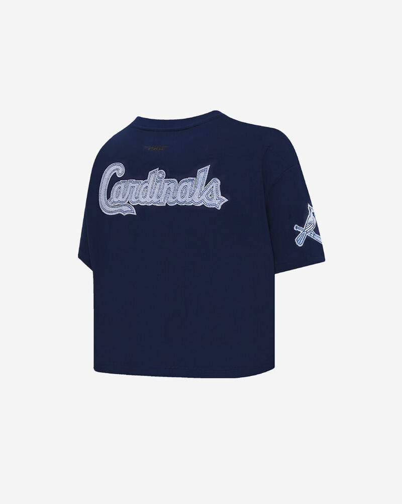 PRO STANDARD St. Louis Cardinals Varsity Blues Boxy Tee LSCA39002-MDN Blue 3
