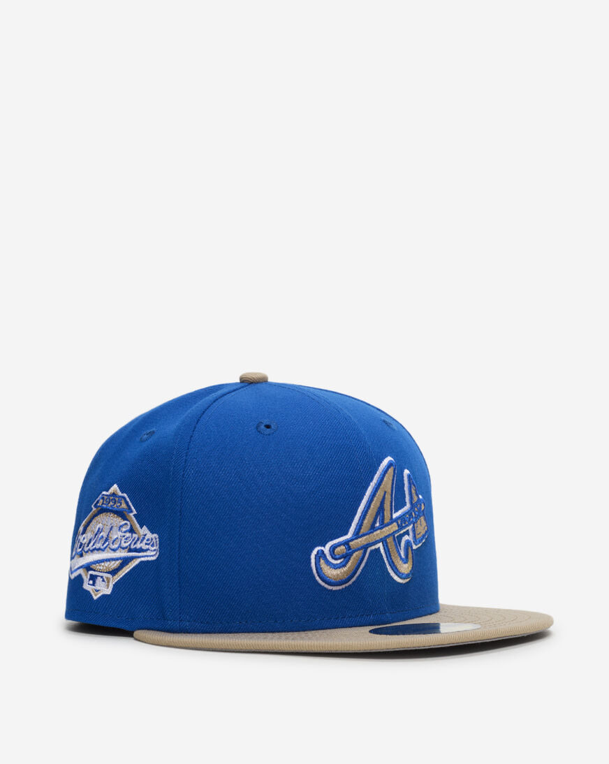 Shop New Era 59Fifty Atlanta Braves Fitted Hat 71029711 blue