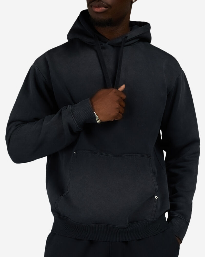 SNIPES Fleece Pullover Hoodie  FW26-MA003-010 Black 3