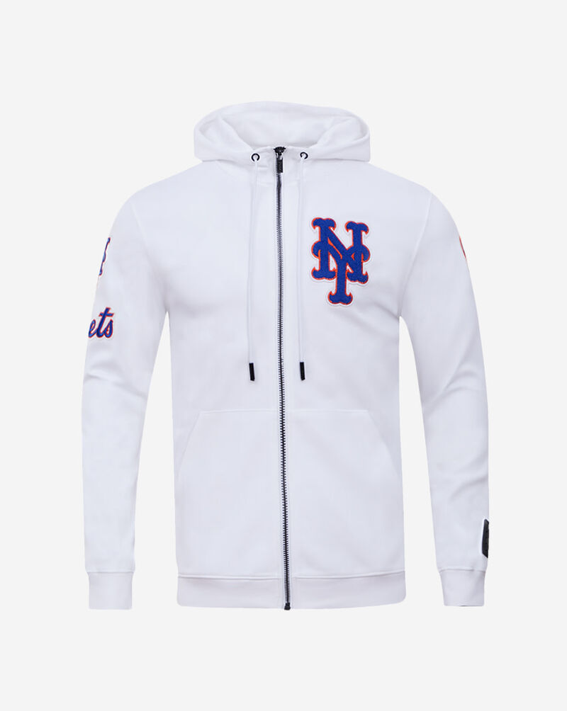 PRO STANDARD New York Mets Classic Chenille Double Knit Full-Zip Hoodie  LNM531928-WHT White 1