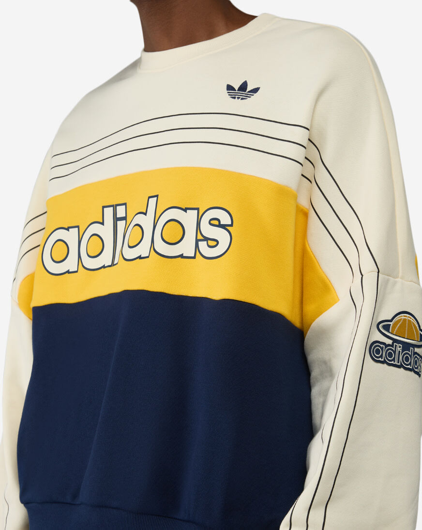 Shop adidas Varsity Crewneck KS8191 cream | SNIPES USA