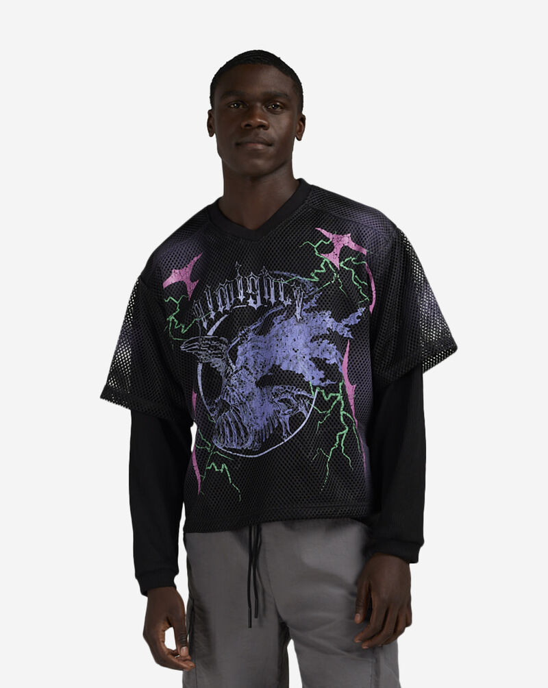 Almighty Almighty 2 Fer Mesh Waffle Long Sleeve Tee E2134571-BLK Black 1