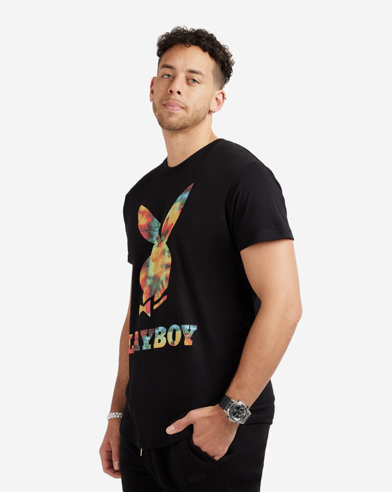 Shop Graphic Tees Playboy TieDye Logo Tee PBY114728 black SNIPES USA