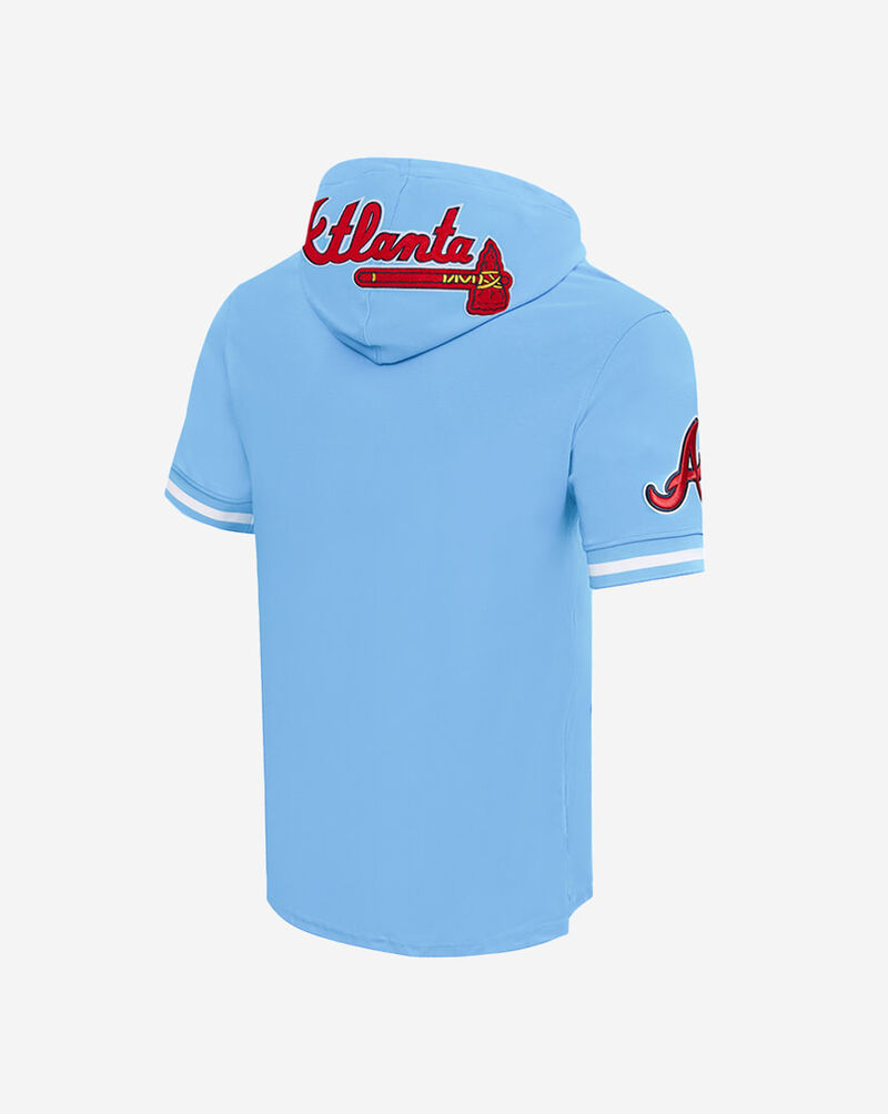 PRO STANDARD Atlanta Braves Classic Chenille Double Knit Pull Over Hoodie LAB135068-UNI Blue 3