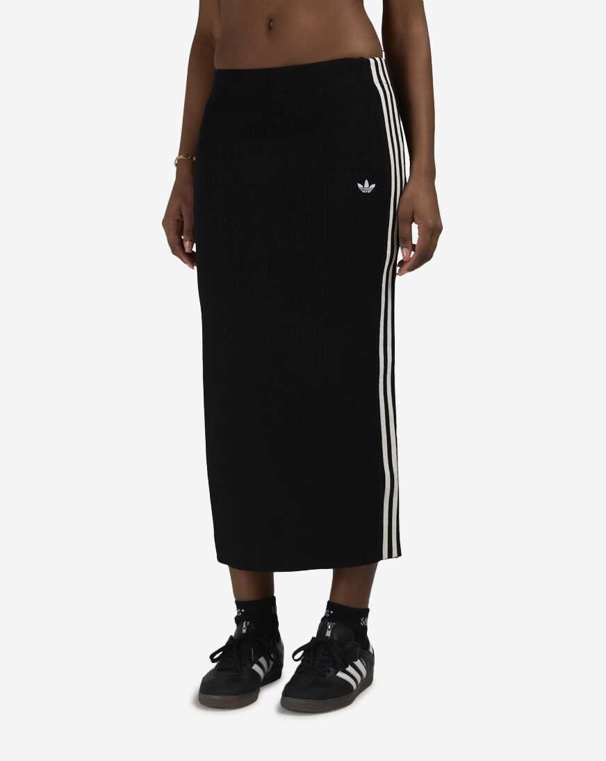 Shop adidas Adicolor Knit 3-Stripes Skirt JW2661 black | SNIPES USA