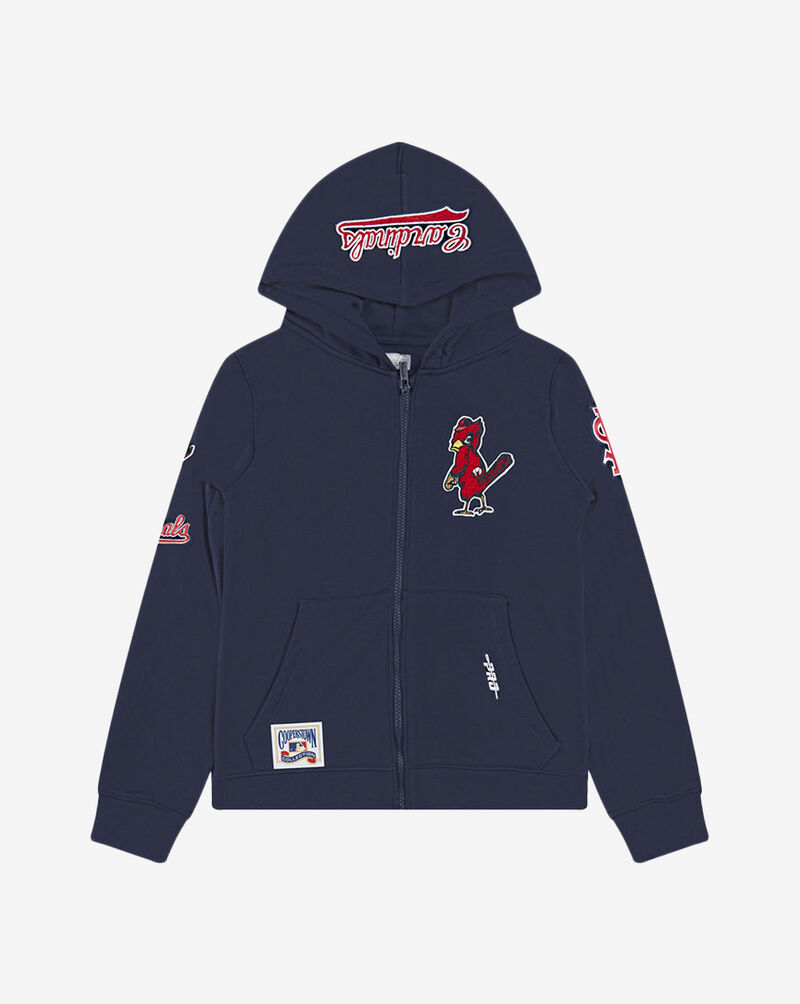 PRO STANDARD Big Boys' St. Louis Cardinals Classic Fleece Full-Zip Hoodie LSCB5315066-MDN Blue 1