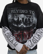 First Row Flying To Infinity Long Sleeve Tee FRF3026S-BLKWHT Black 3