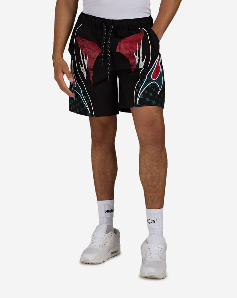 Smoke Rise Republic Windbreaker Shorts  WS26S451SN-BLK Black 1