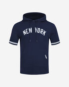 New York Yankees Classic Chenille Double Knit Short Sleeve Pull Over Hoodie 