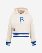 Big Girls' Brooklyn Dodgers Retro Classic Rib Fleece Pullover Hoodie