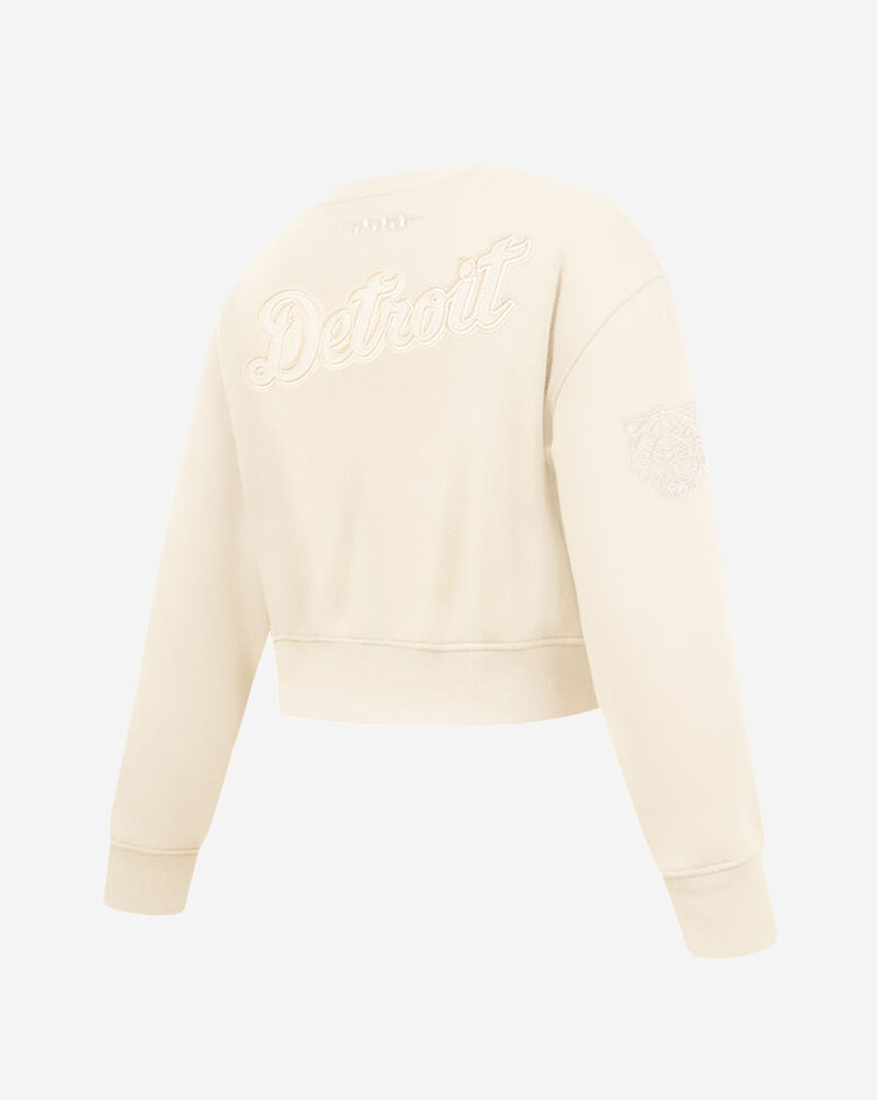 PRO STANDARD Big Girls' Detroit Tigers Neutral Fleece Crewneck LDTBC314940-EGG cream 3