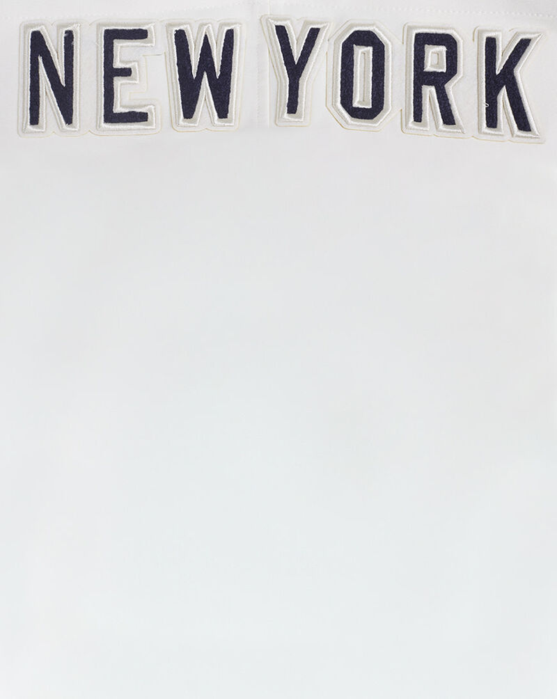 PRO STANDARD New York Yankees Classic Chenille Double Knit Pull Over Hoodie  LNY531152-EGG cream 4