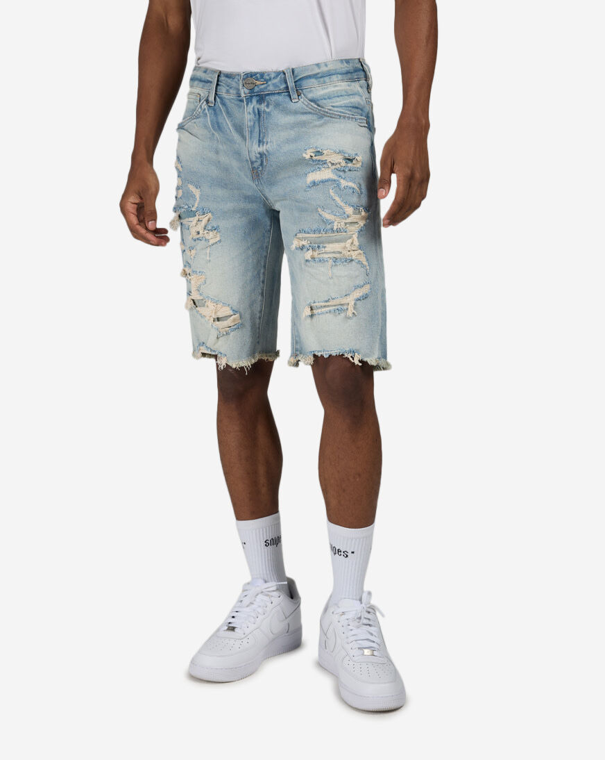 Shop Smoke Rise Distressed Rip and Repair Denim Shorts JS21121SNZ
