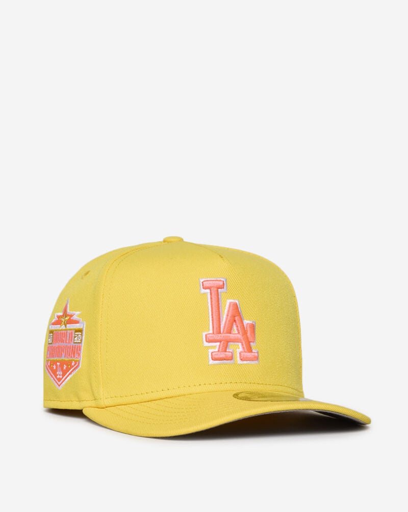 New Era 9Fifty Los Angeles Dodgers A-Frame Snapback Hat 71011849 Yellow 1