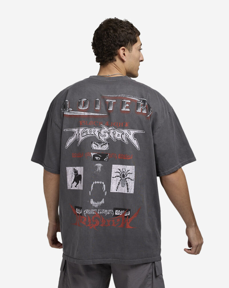 Loiter Dog House Vintage Acid Spray Tee LTIDOGHSEVINT-GRY Grey 2