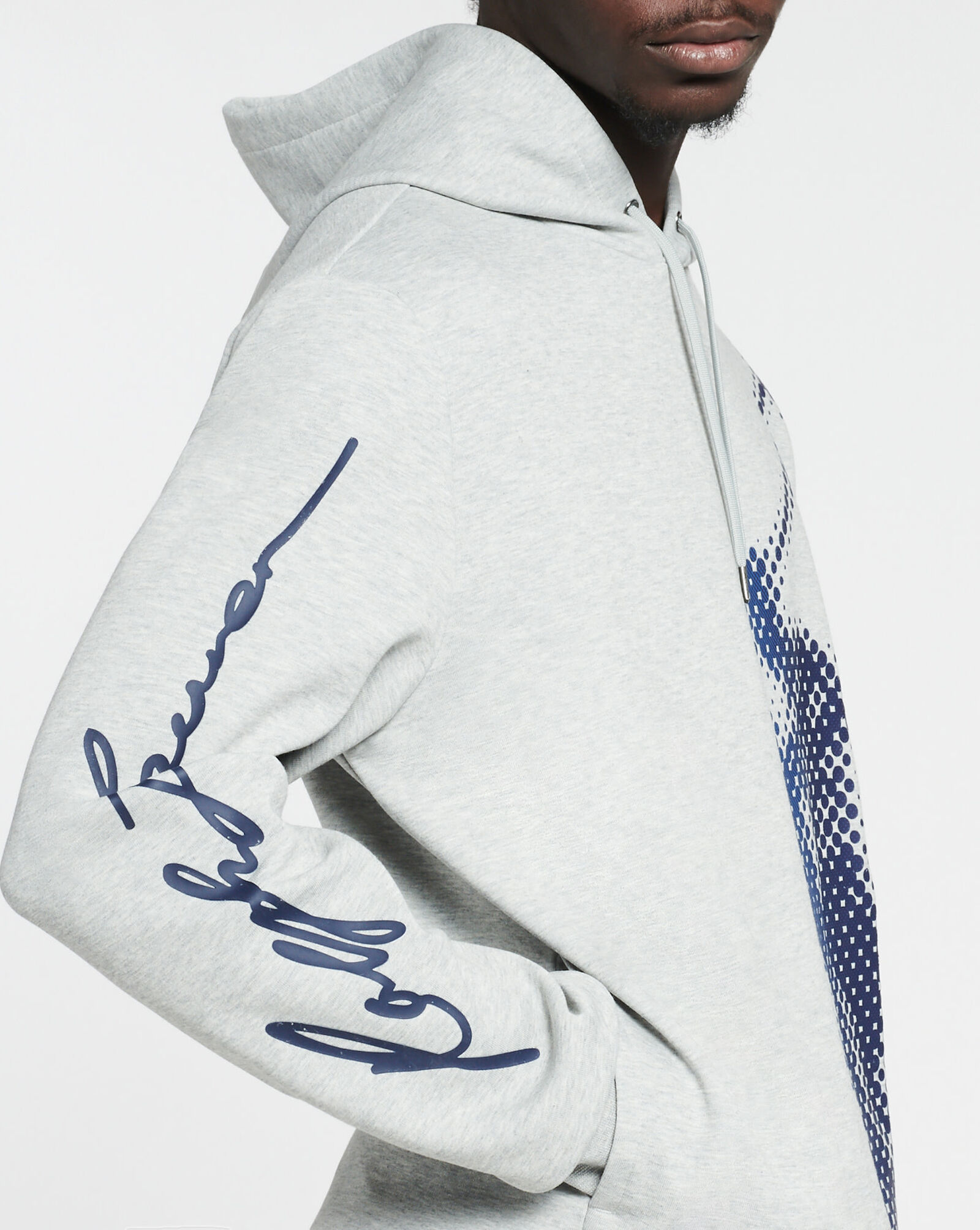 Shop Polo Ralph Lauren Double Knit Pullover Hoodie 710854562003GRY