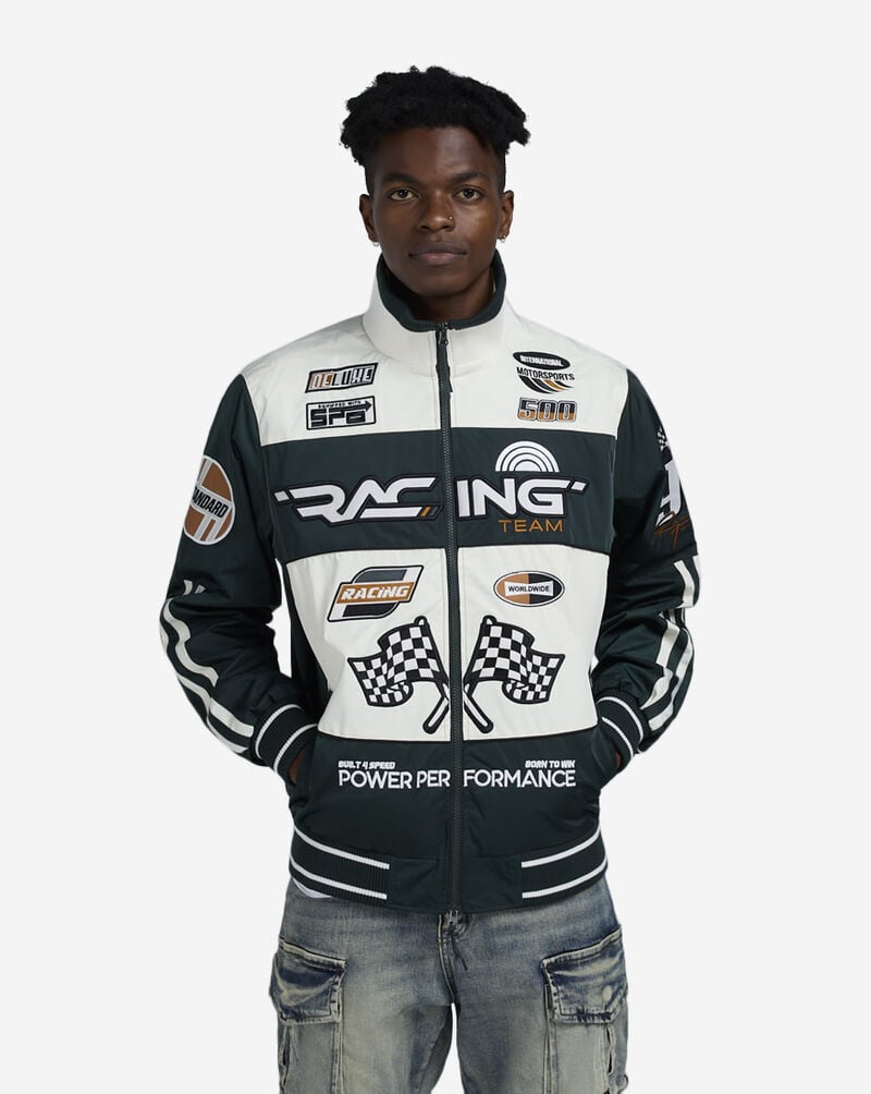 Smoke Rise Racing Windbreaker Jacket OJ24594SN-SCA Green 1
