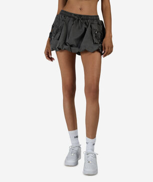 Washed Nylon Bubble Skirt