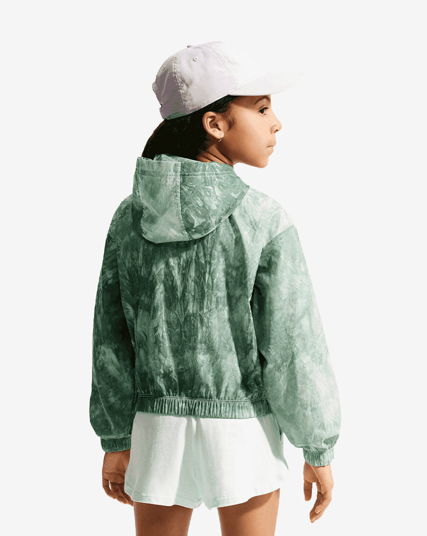 Shop Nike Big Kids' NSW Club Woven Track Jacket IF1731-394 green