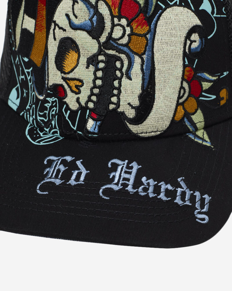 Ed Hardy Tiger Skull Hat EHH0001-54 Black 2