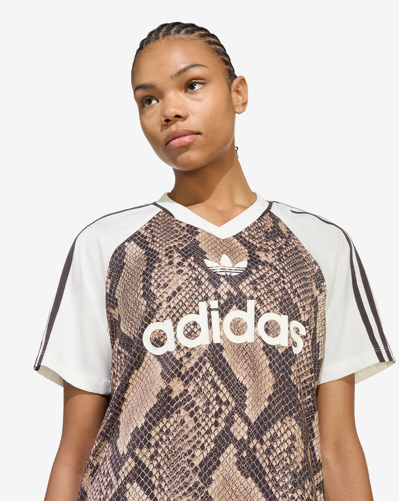 adidas Snake Print Satin Jersey KX1897 Brown 3