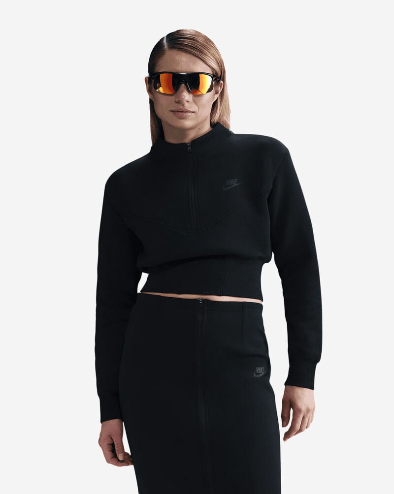 Nike NSW Tech Fleece Cropped 1/2-Zip Top HJ1031-010 Black 1