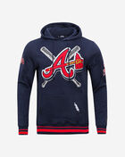 PRO STANDARD Atlanta Braves Mash Up Rib Fleece Pull Over Hoodie  LAB533443-MRM Blue 1