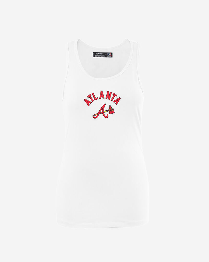 PRO STANDARD Atlanta Braves Classic Relaxed Fit Racerback Tank Top LABA37208-WHT White 1