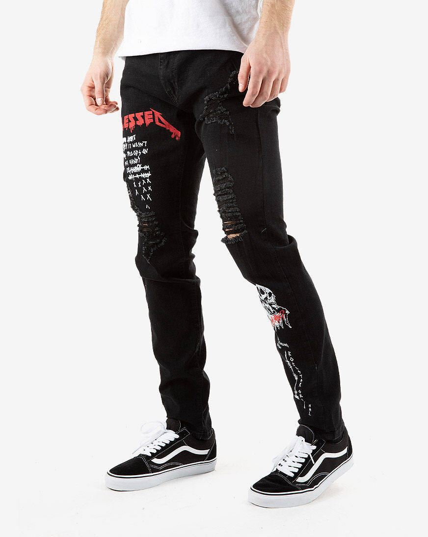 Mackeen painted jeans clearance