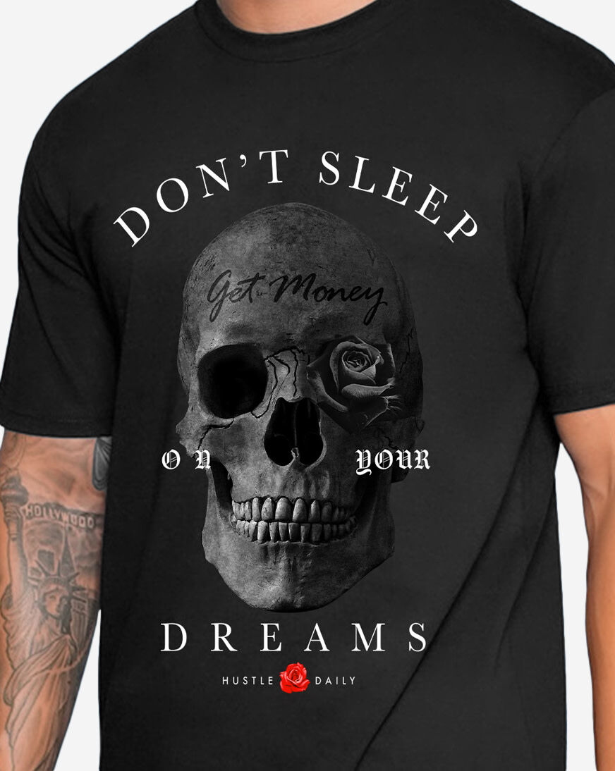 Shop Hasta Muerte Skull Rose Tee HM-SKULLROSE-TEE-BLACK black